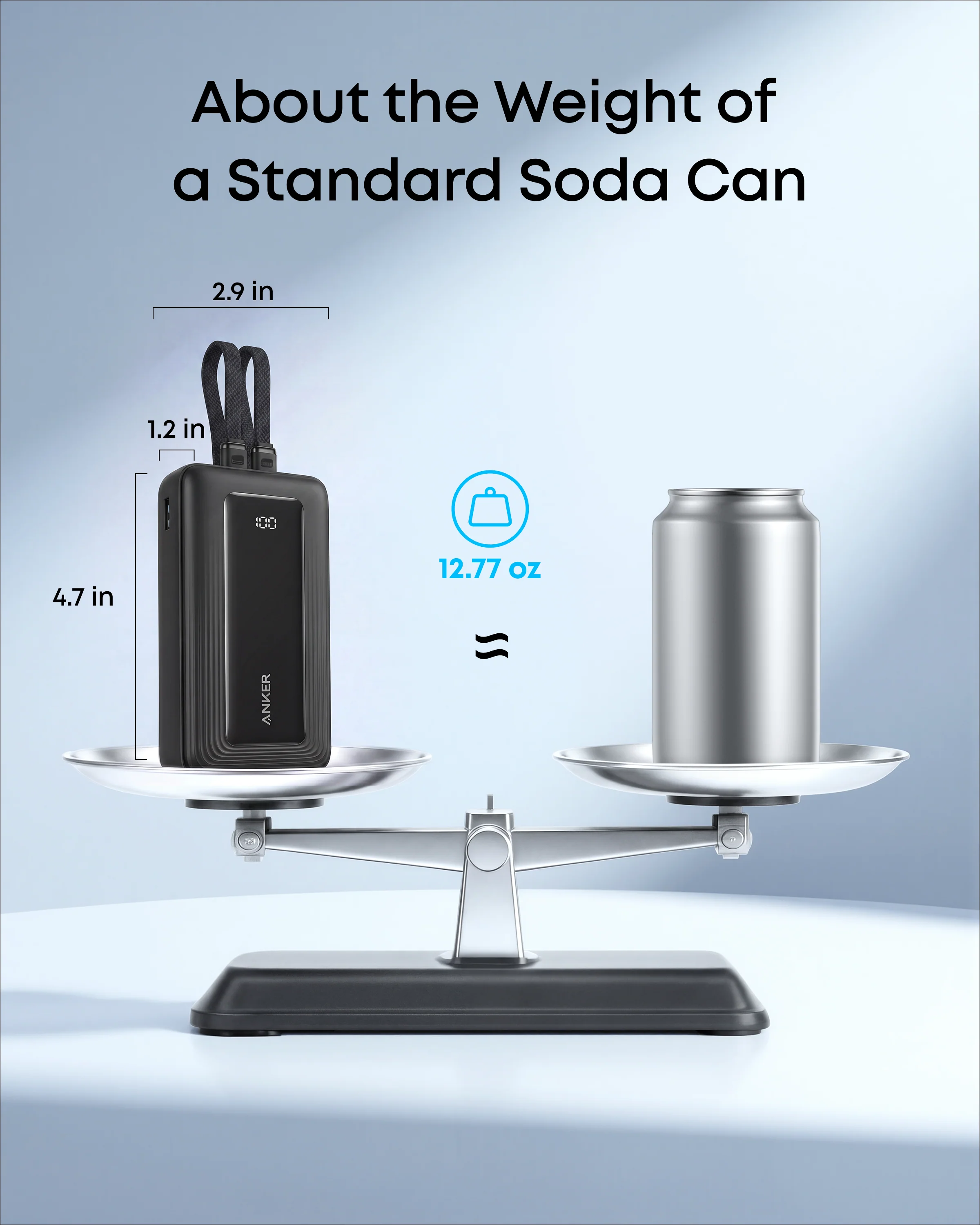 Anker Zolo Power Bank (20K, Built-In USB-C and Lightning Cable) - Image 8