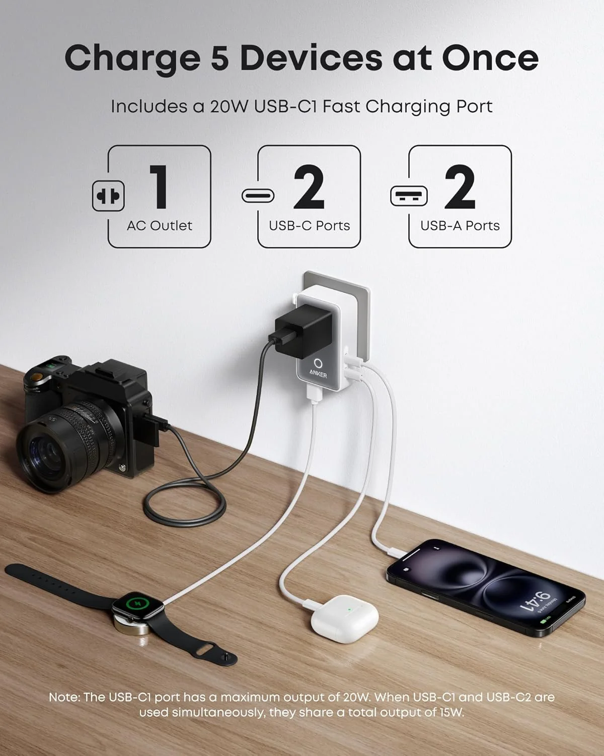 Anker Nano Travel Adapter (5-in-1, 20W, 2-Pack) - Image 3