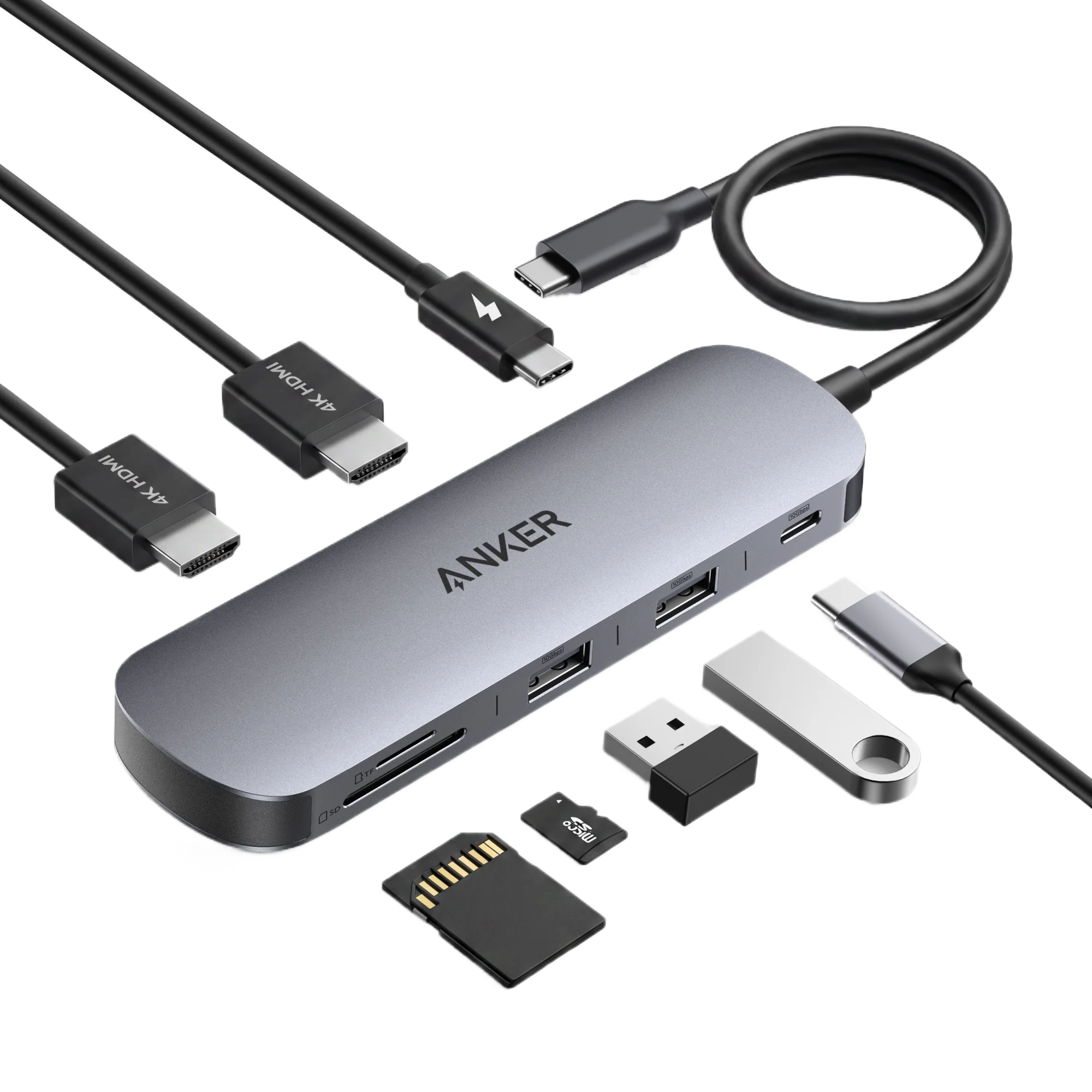 Anker Nano USB-C Hub (8-in-1, Dual Display)