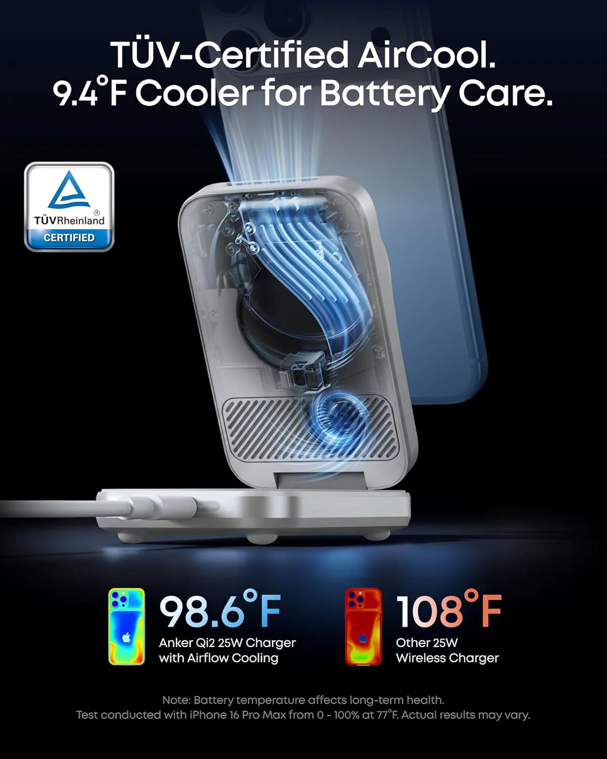 Anker Prime Wireless Charging Station (3-in-1, MagGo, AirCool, Foldable)(BOA) - Image 13
