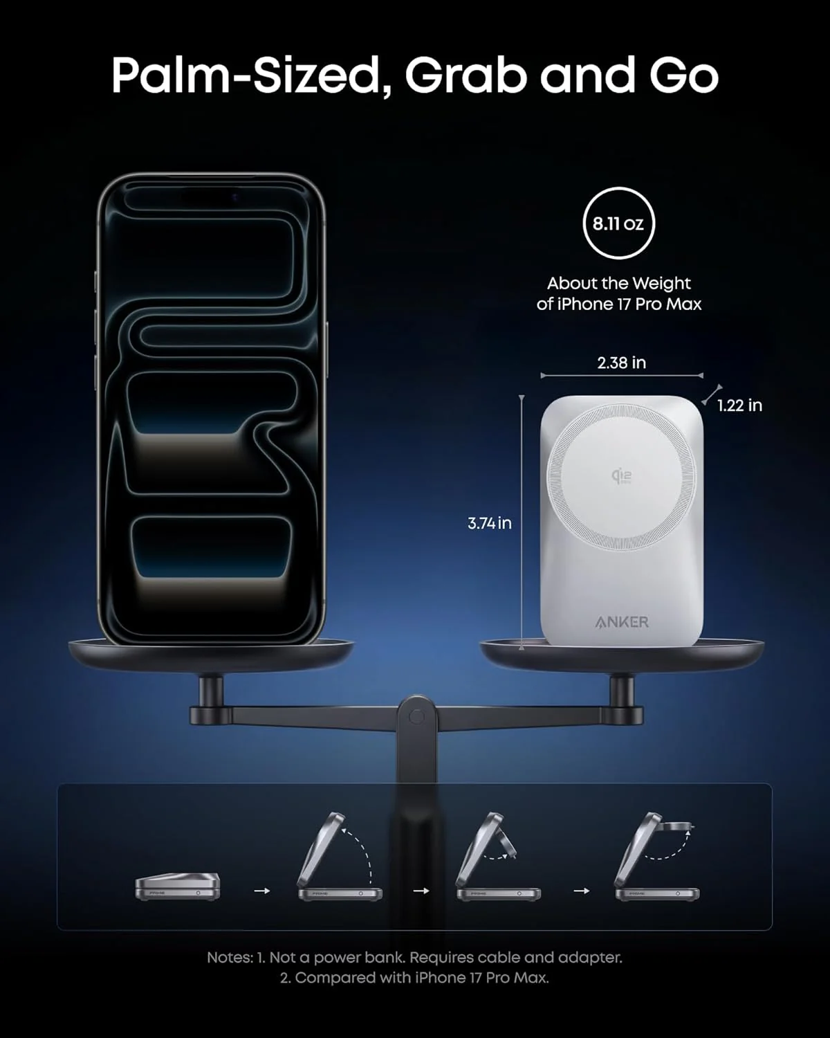 Anker Prime Wireless Charging Station (3-in-1, MagGo, AirCool, Foldable)(BOA) - Image 14