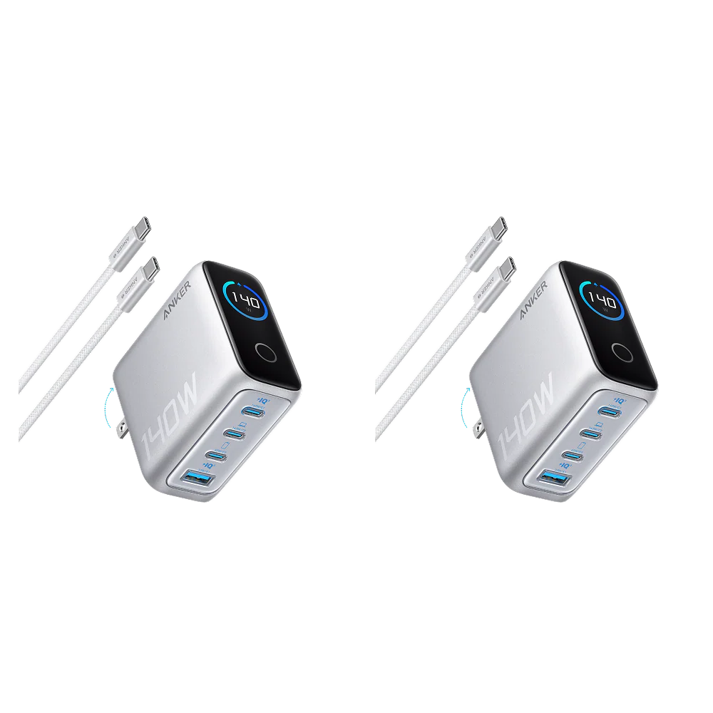 Anker Charger (140W, 4-Port, PD 3.1) with USB-C Cable (2-Pack) - Image 8