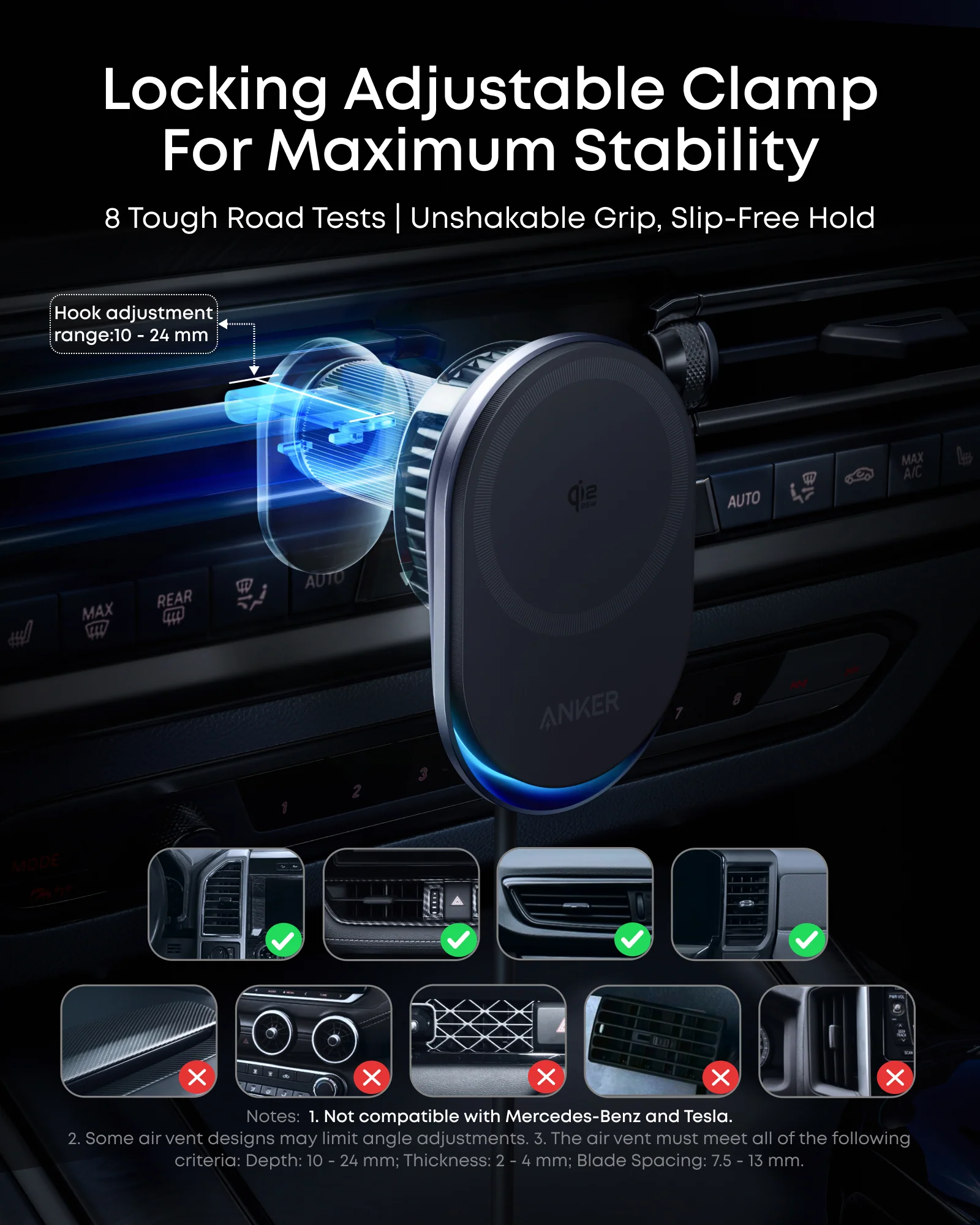 Anker Prime Wireless Car Charger (MagGo, AirCool, Pad) - Image 2