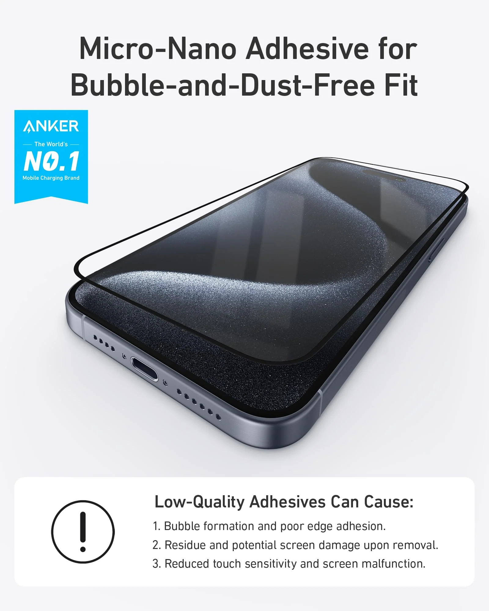 Anker Screen Protector Kit (HD, 2-Pack) - Image 3