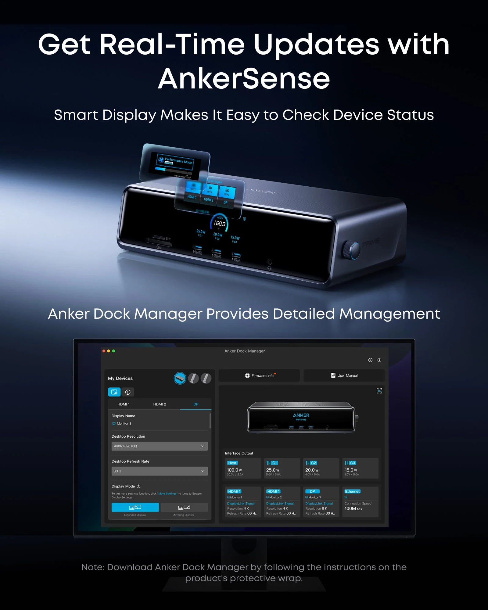 Anker Prime Docking Station (14-in-1, Triple Display, DisplayLink) with DL7400 and Thunderbolt 5 Cable (3.3 ft, 80Gbps, 240W) - Image 6