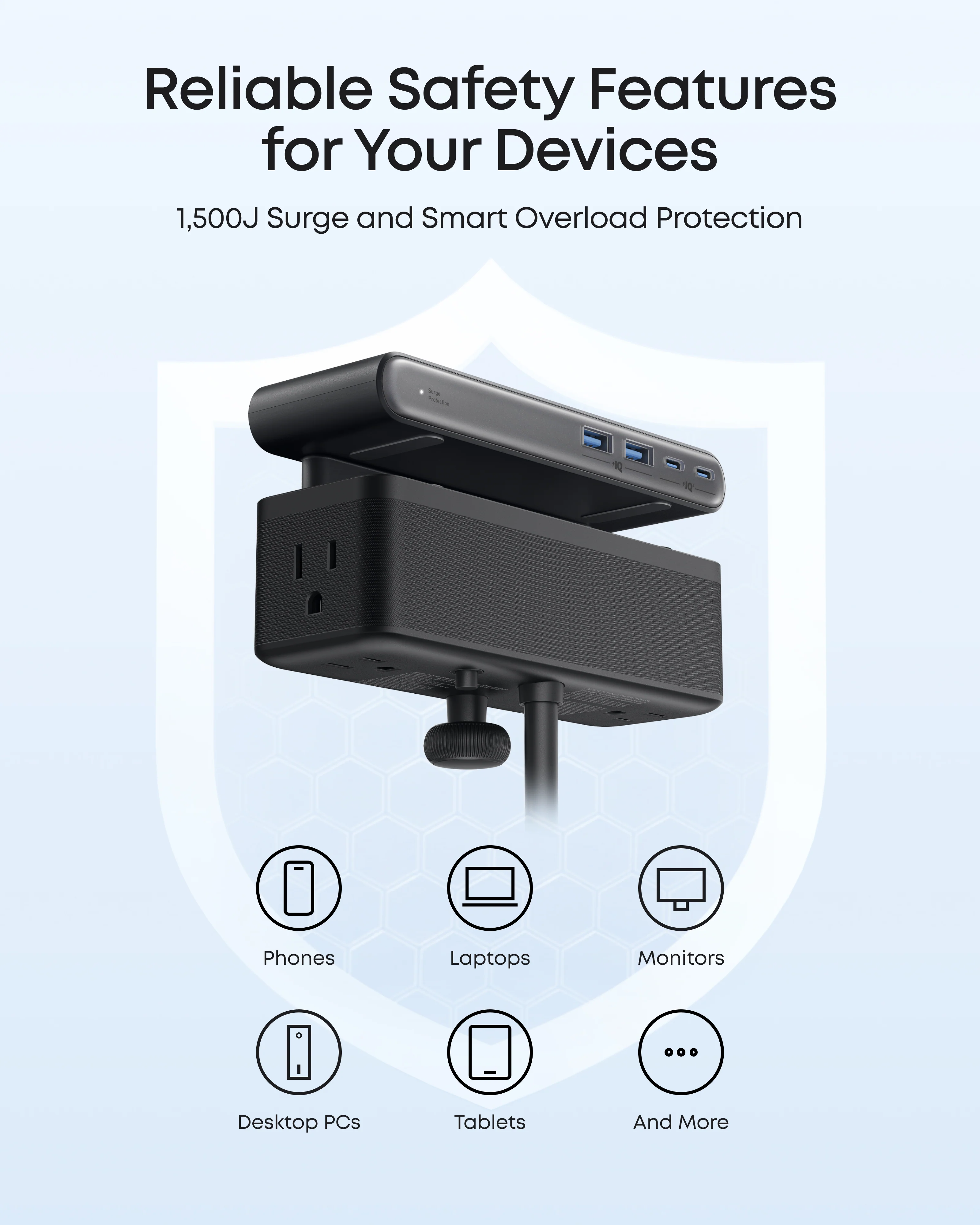 Anker Nano Power Strip (10-in-1, 70W, Clamp) - Image 12