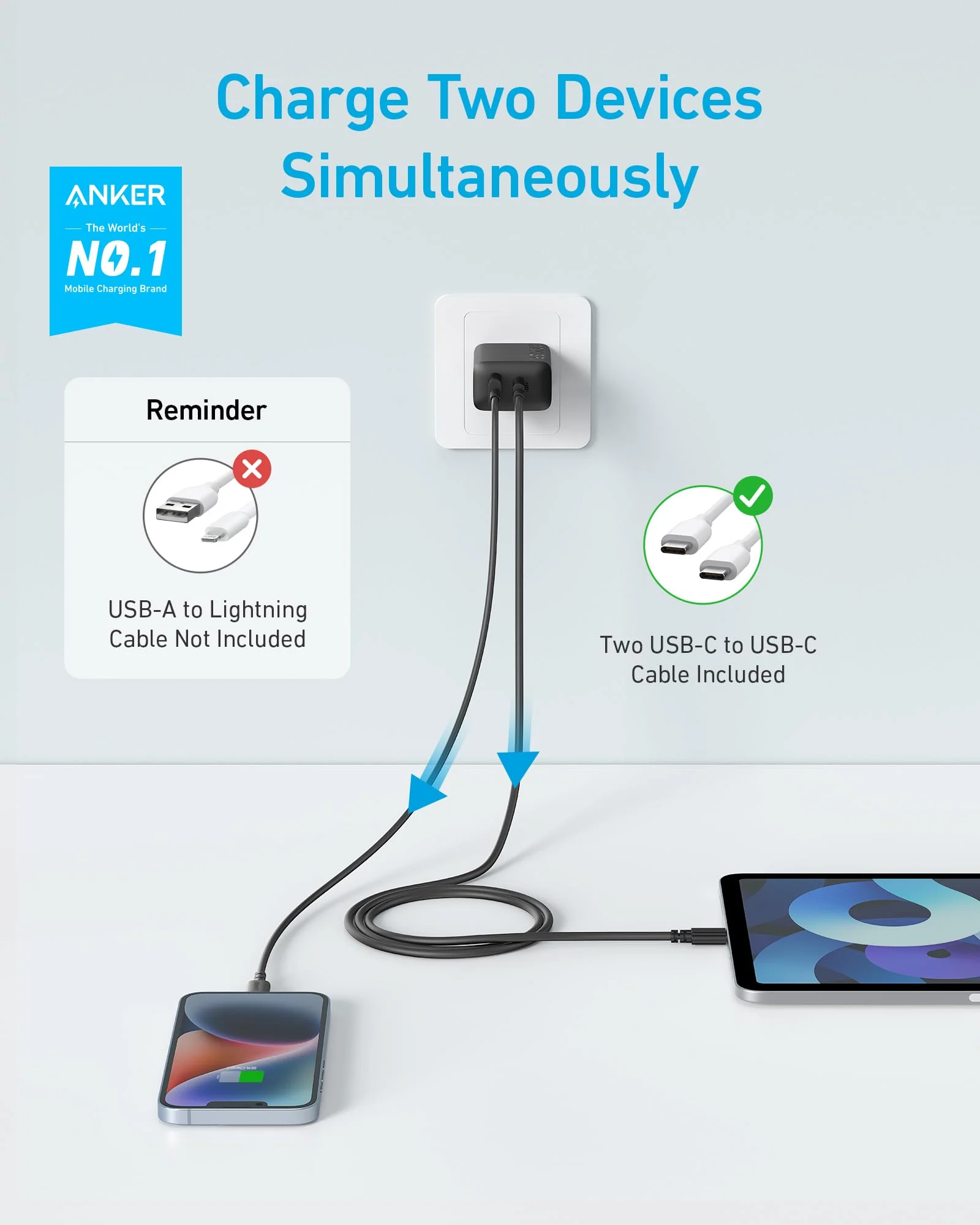 Anker 20W Fast Wall Charger (2-Pack) WM - Image 2
