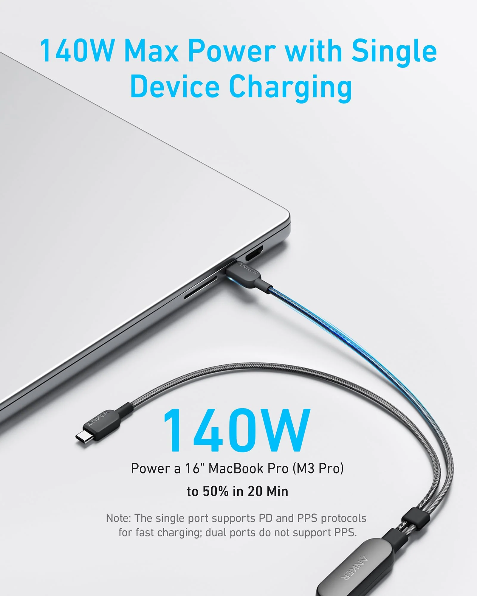 Anker Nano Wireless Car Charger (Magnetic, Detachable Pad) and Anker 140W 2-in-1 USB-C to USB-C Cable - Image 13