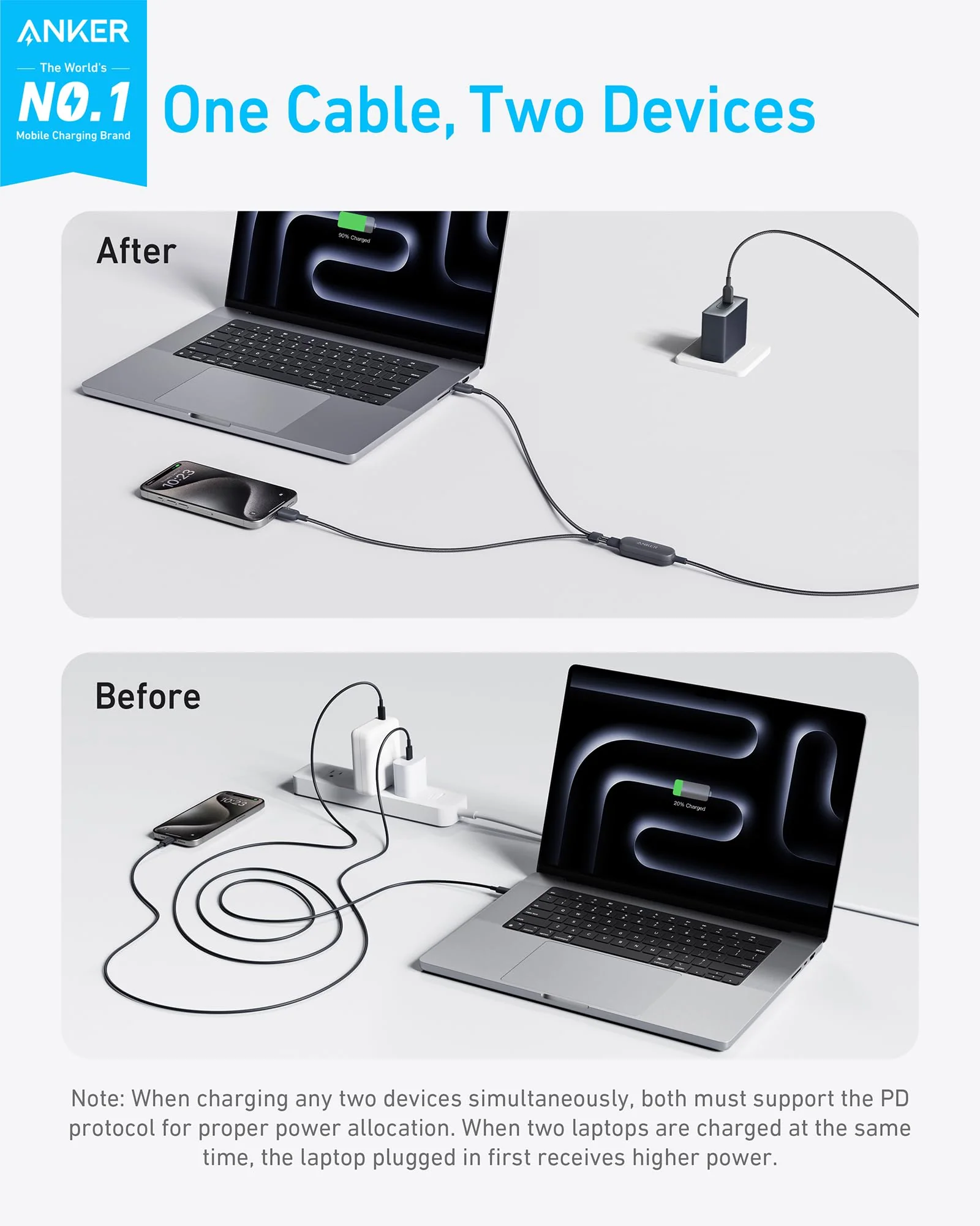 Anker Nano Wireless Car Charger (Magnetic, Detachable Pad) and Anker 140W 2-in-1 USB-C to USB-C Cable - Image 10