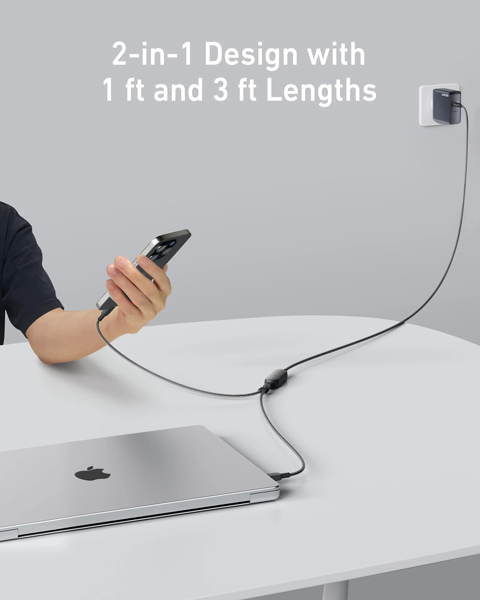 Anker Nano Wireless Car Charger (Magnetic, Detachable Pad) and Anker 140W 2-in-1 USB-C to USB-C Cable - Image 11