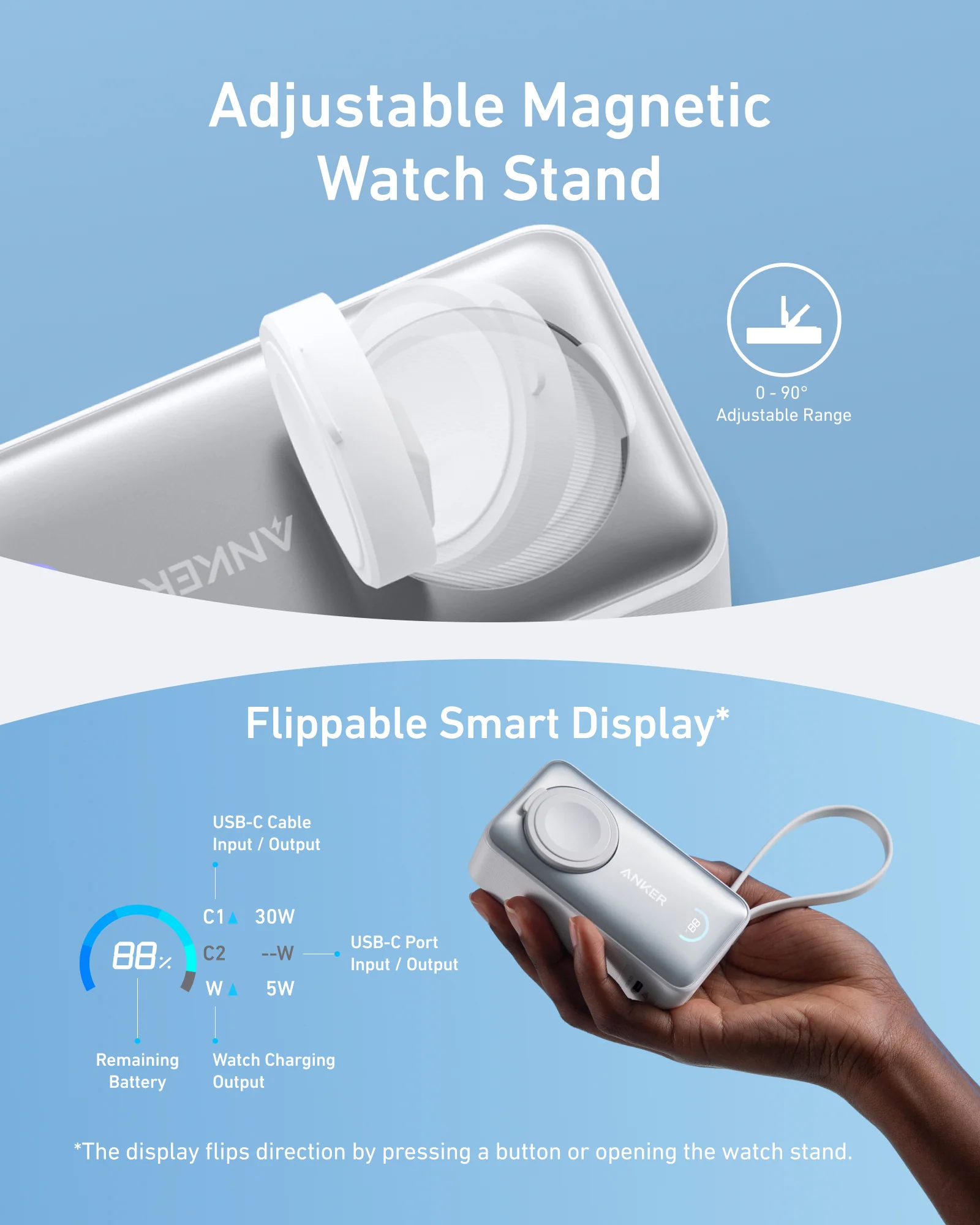 Anker MagGo Power Bank (10K, 35W, For Apple Watch) and Anker Nano Charger (35W, Built-In Retractable USB-C Cable) - Image 6