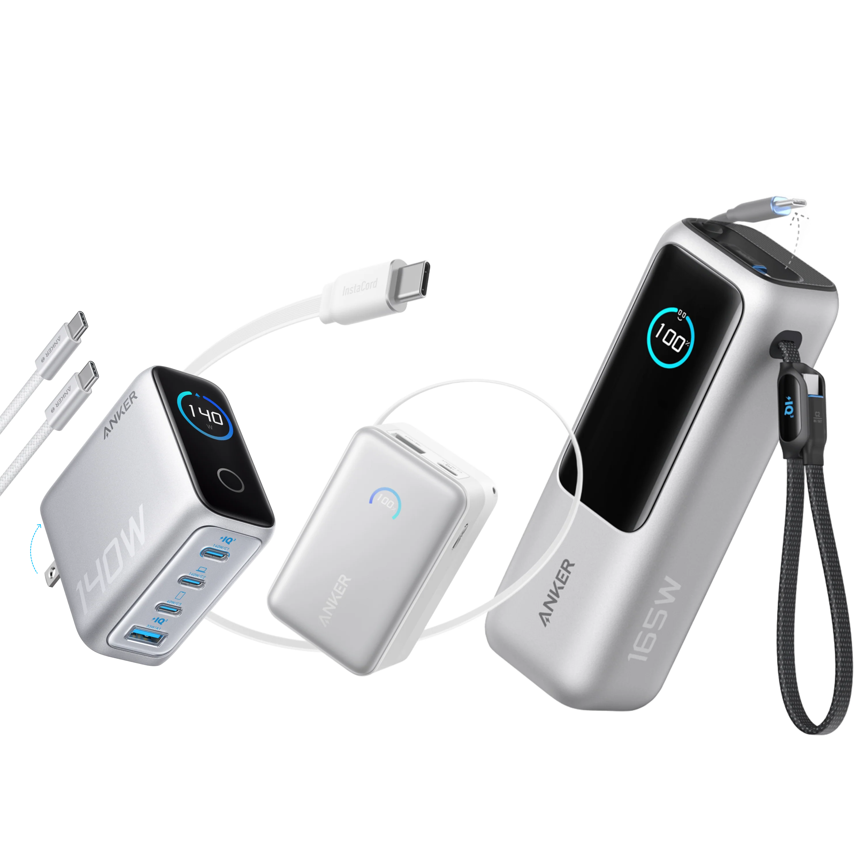 Anker Laptop Power Bank (25K, 165W, Built-In and Retractable Cables) and Anker Laptop Charger (140W, 4-Port, PD 3.1) with USB-C Cable and Anker Nano Power Bank (10K, 45W, Built-In Retractable USB-C Cable) - Image 15
