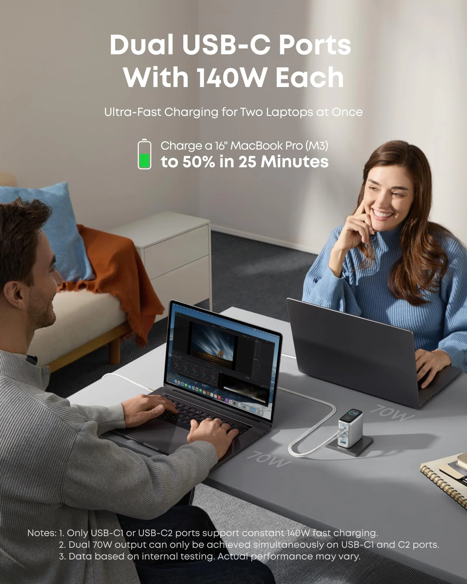 Anker Laptop Power Bank (25K, 165W, Built-In and Retractable Cables) and Anker Laptop Charger (140W, 4-Port, PD 3.1) with USB-C Cable and Anker Nano Power Bank (10K, 45W, Built-In Retractable USB-C Cable) - Image 22