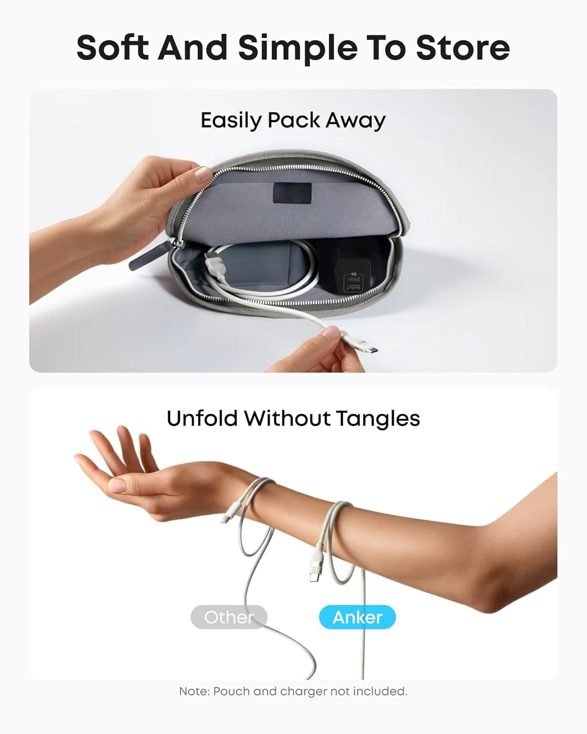 Anker USB-A to USB-C Cable (3 ft, Upcycled-Braided)(2-Pack) - Image 3