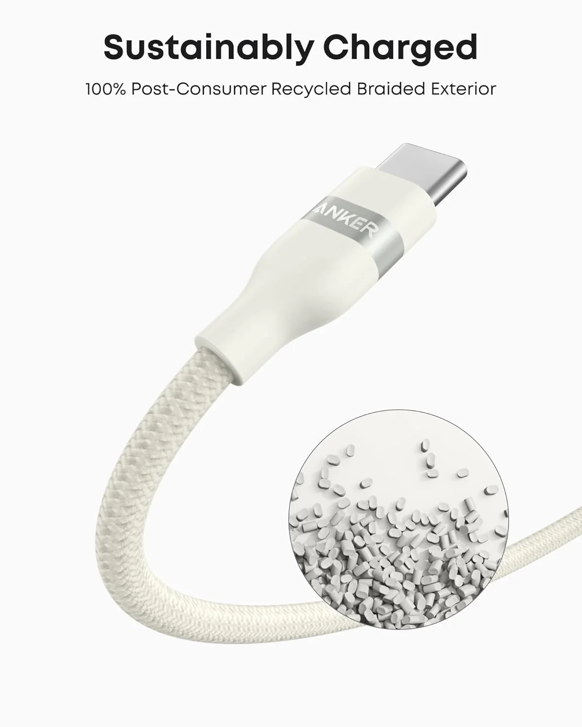 Anker USB-A to USB-C Cable (3 ft, Upcycled-Braided)(2-Pack) - Image 5