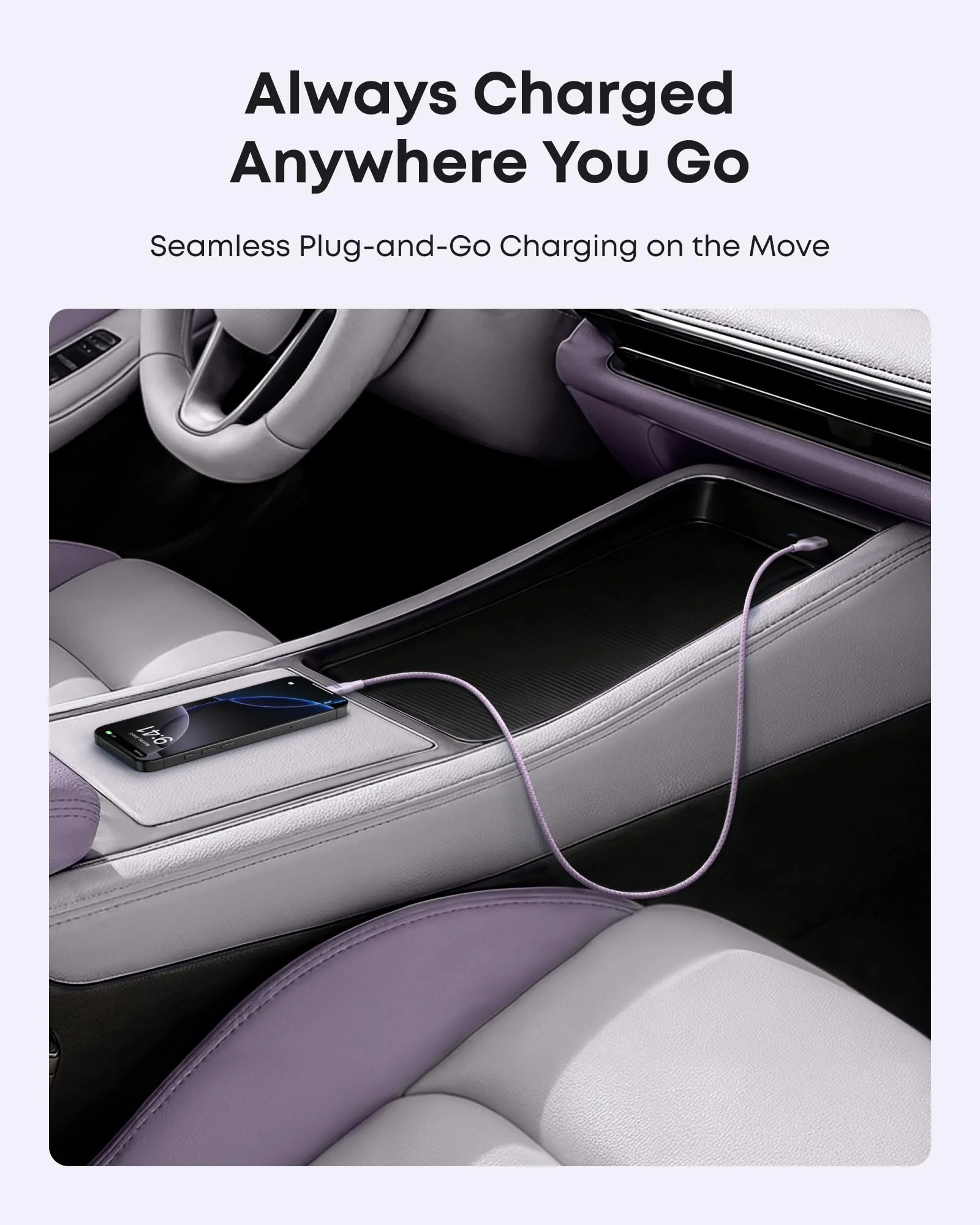 Anker USB-A to USB-C Cable (Upcycled-Braided, 2 Pack, Violet) - Image 6