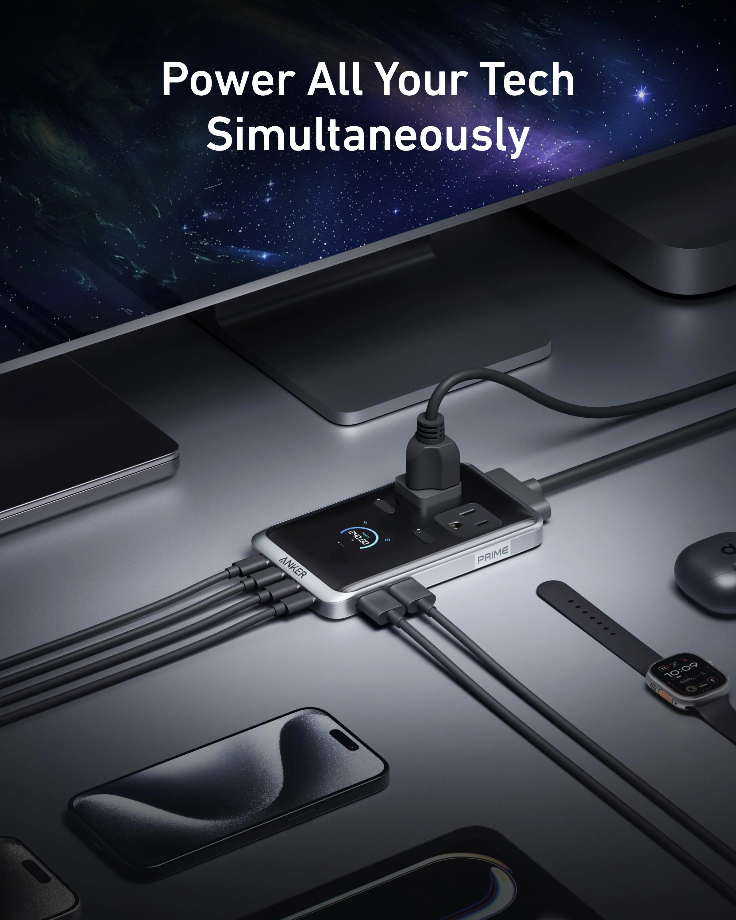 Anker Prime Charging Station (8-in-1, 240W) and Anker Prime USB-C to USB-C Cable (240W, Upcycled-Braided) - Image 3