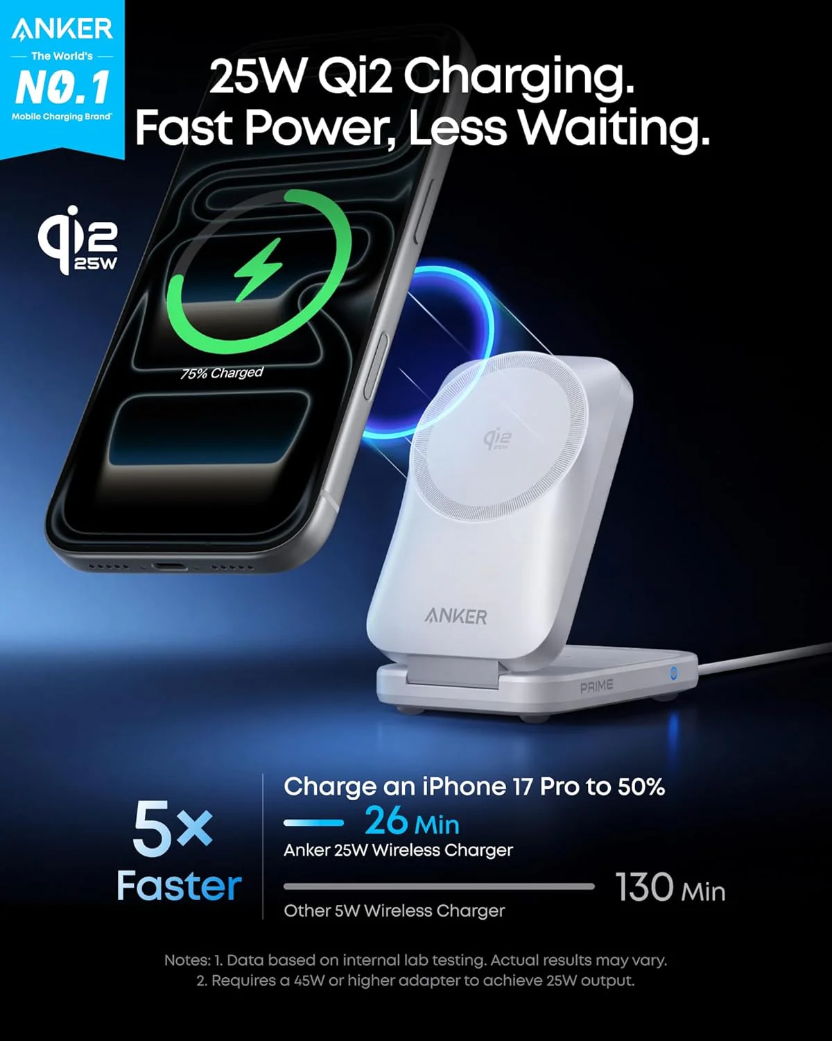 Anker Prime Wireless Charging Station (3-in-1, MagGo, AirCool, Foldable) and Anker Prime USB-C to USB-C Cable (240W, Upcycled-Braided) - Image 11
