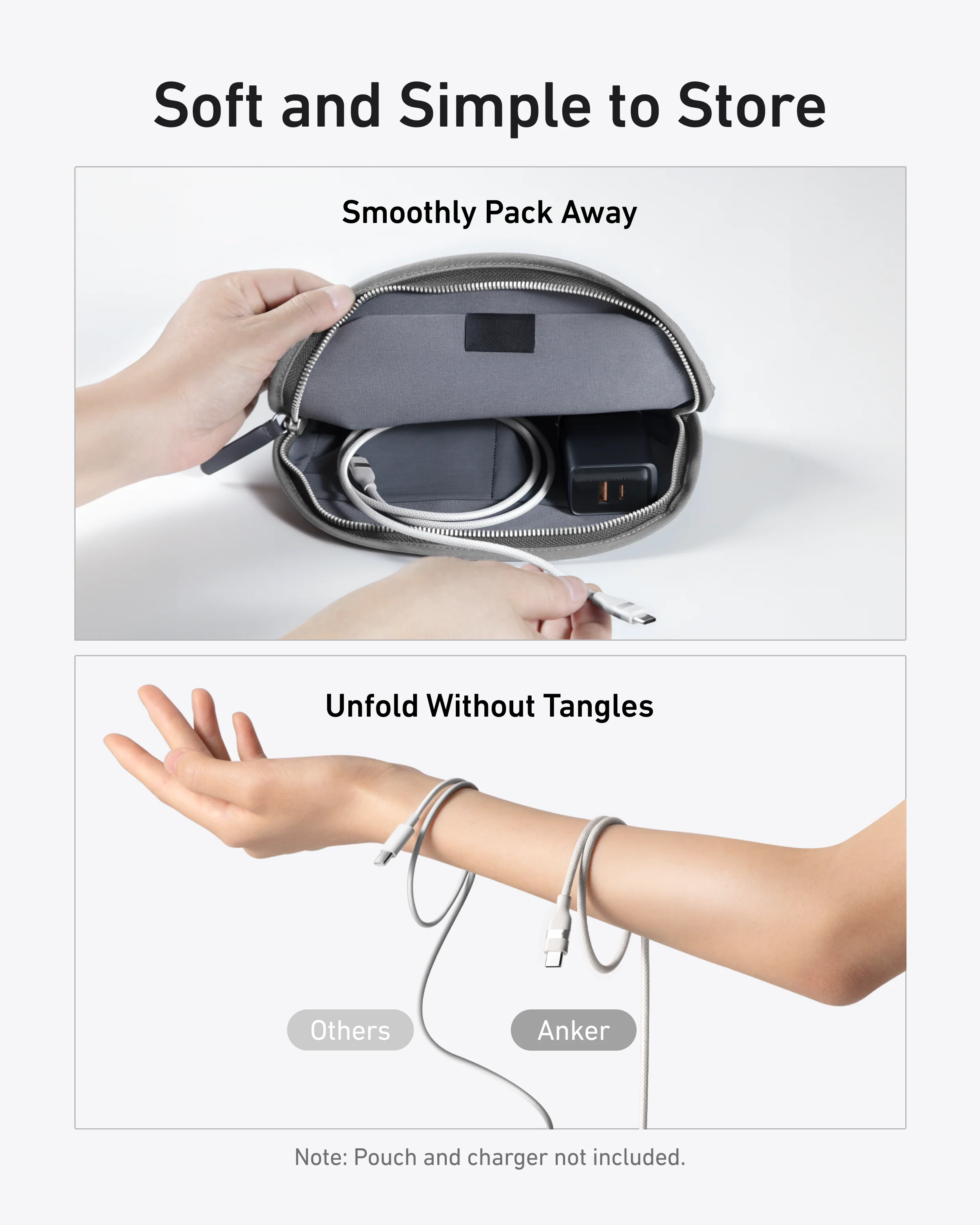 Anker Charger (140W, 4-Port, PD 3.1) with USB-C Cable and Anker USB-C to USB-C Cable (6 ft, 240W, Upcycled-Braided) - Image 8